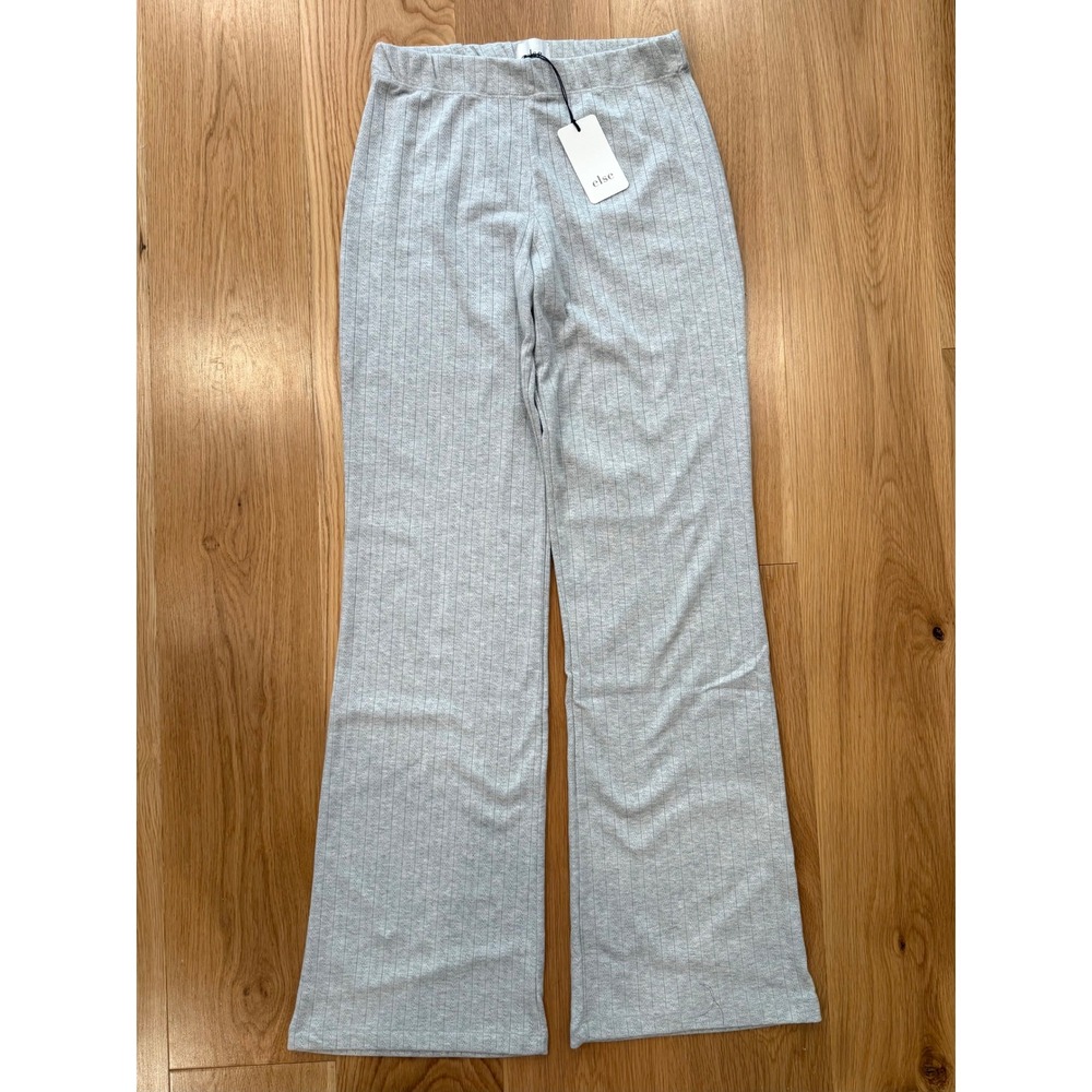NWT Else Lingerie Pointelle Cotton Lounge Pant Heather Grey Medium